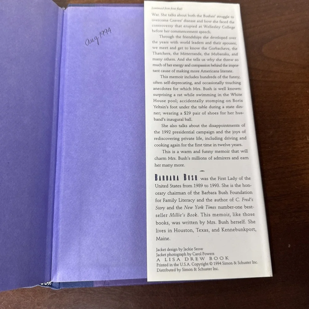 Barbara Bush: A Memoir - Hardcover By Bush, Barbara -l